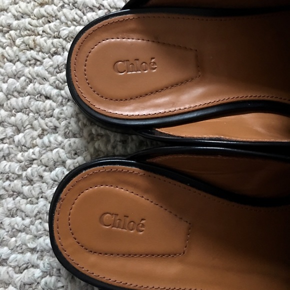 SOLD Chloe Harper lace-up leather backless loafers - Picture 6 of 8